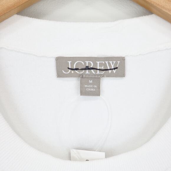 NWT J.Crew Jackie Sweater Shell Premium Ultra Fine Cotton White Size Medium - Picture 9 of 11
